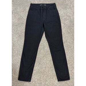 Old Navy Wow Straight Jeans Womens 8 Long High Rise Black Denim Pants Capsule